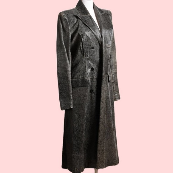Alexander McQueen Jackets & Blazers - ALEXANDER MCQUEEN Vintage 1999 Long Leather Jacket